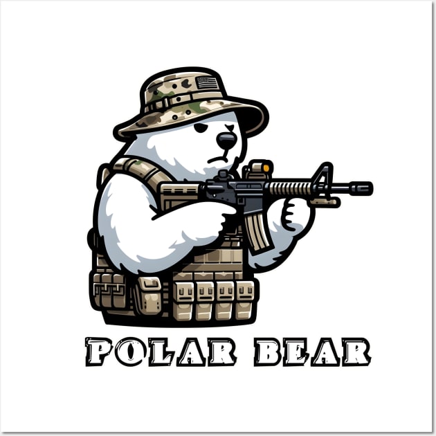 Tactical Polar Bear Wall Art by Rawlifegraphic